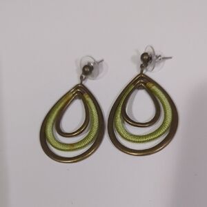 Elegant Green Teardrop Earrings